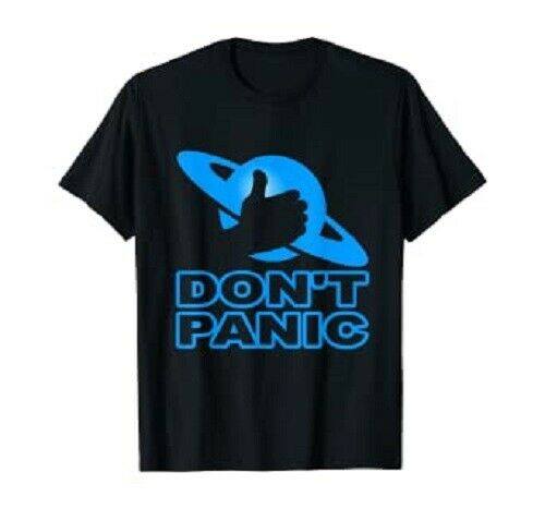 Don't Panic thumb Hitchhikers guide to the galaxy funny t shirt tee
