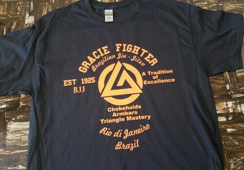 Gracie fighter MMA BJJ t shirt tee Rio de Janeiro