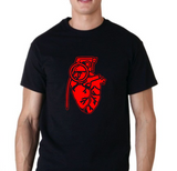 Heart and Brain for couples T-shirts x 2 | Blasted Rat