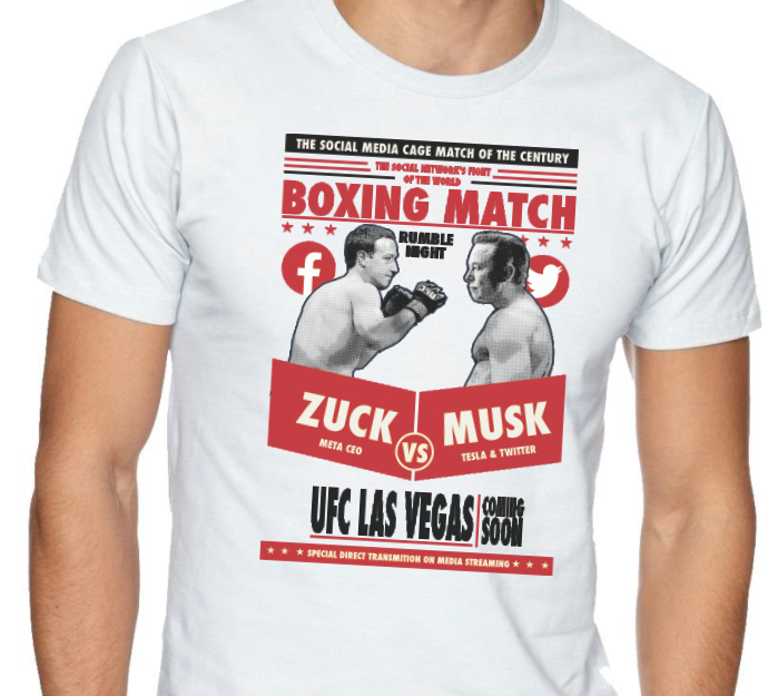 Mark Zuckerberg VS Elon Musk Boxing Match T-shirt | Blasted Rat