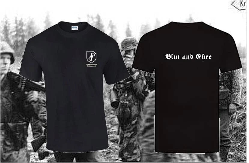 2 Sided Panzer Elite Jugund tank Division German  Biker outlaws T shirt tee