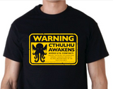 Warning Cthulhu Awakens T-shirt | Blasted Rat