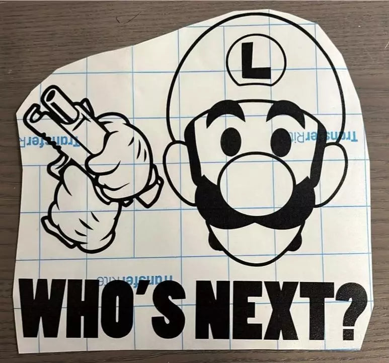 22" Who's Next Mario and Luigi Die cut Vinyl decal sticker Mangioni