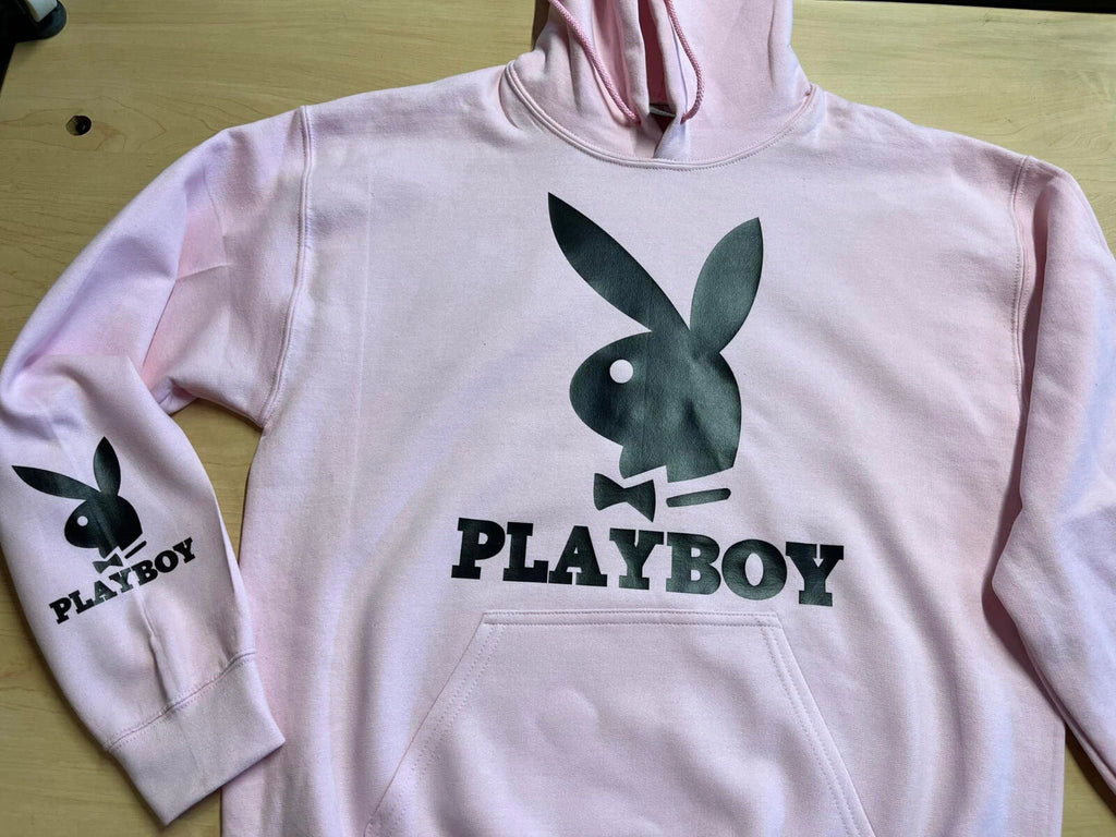 Playboy Bunny HOODIE with sleeve logo Pink