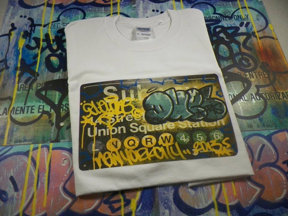 Duel Graffiti Subway 14 Street Union Square Station Sign T-shirt