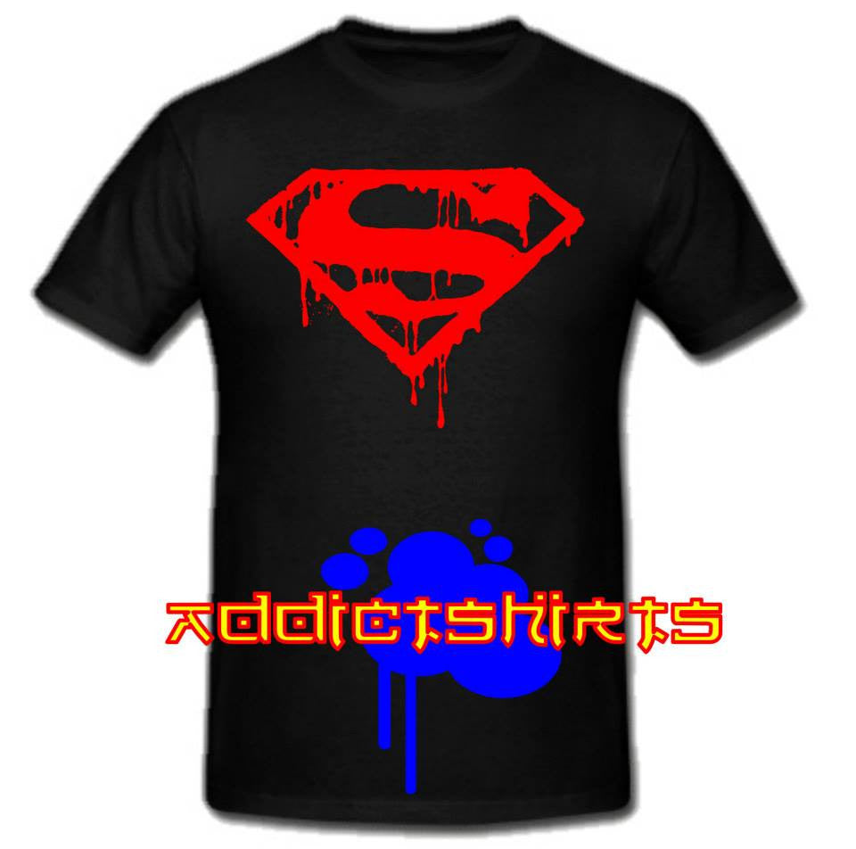 Superman Dripping Logo T-shirt | Blasted Rat