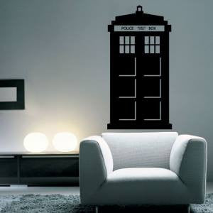 Doctor Who Tardis Police Phone Booth Whovian - 23" Die Cut Vinyl Wall Decal Sticker