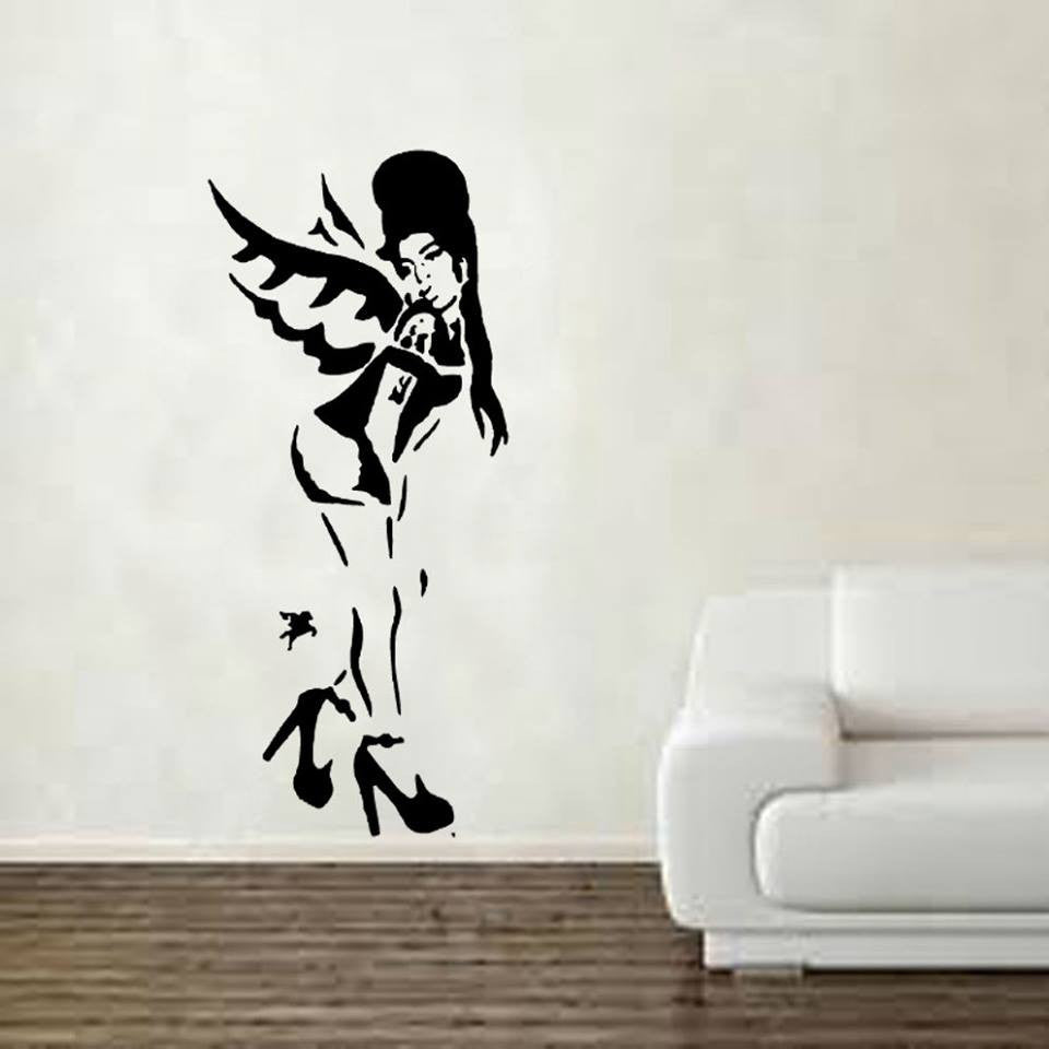 Banksy Street Art  Amy Winehouse - 23" Die Cut Vinyl Wall Decal Sticker