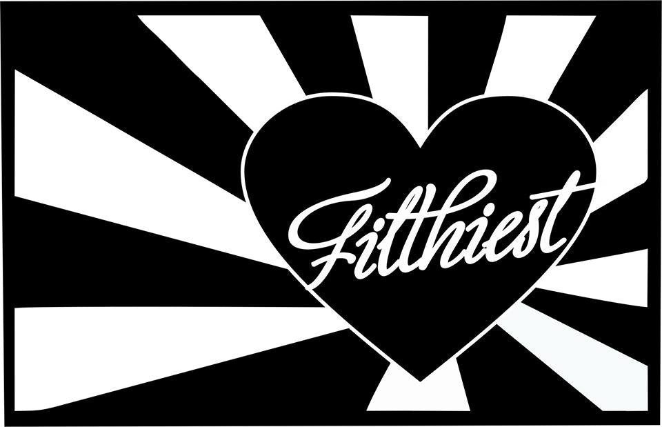 JDM Flag with Filthiest Love Heart JDM Racing | Die Cut Vinyl Sticker Decal | Blasted Rat