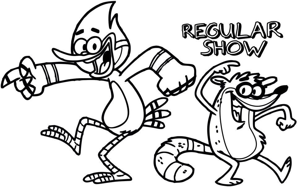 Regular Show Mordecai & Rigby - Die Cut Vinyl Sticker Decal