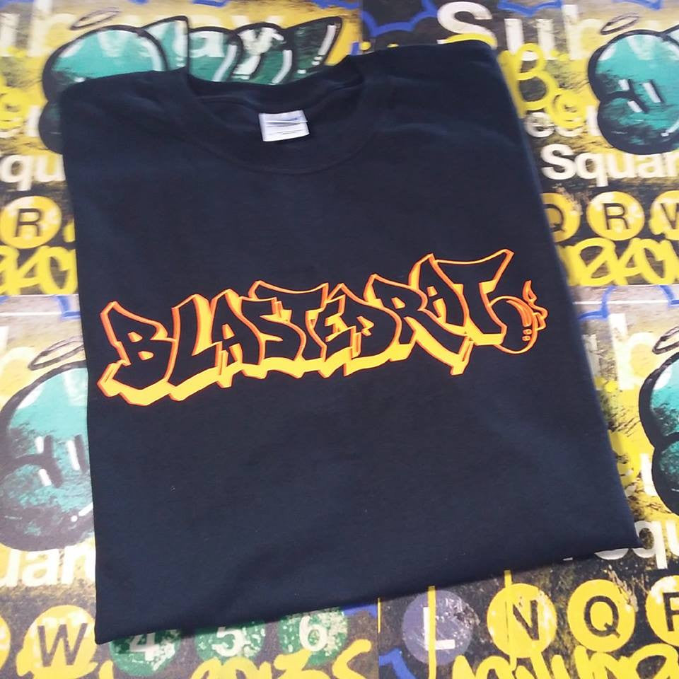 BlastedRat Orange Graffiti Wildstyle T-Shirt