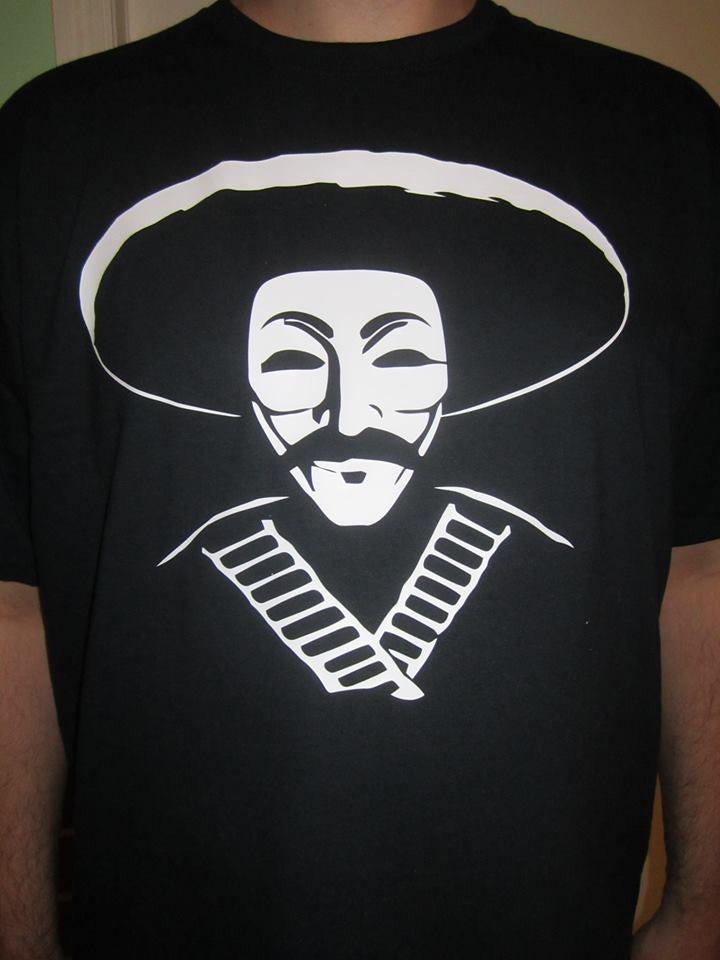 Anonymous Bandito with Bullet Belt T-shirt