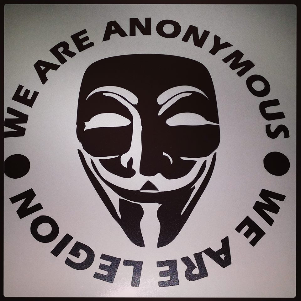 We Are Anonymous - We Are Legion - Die Cut Vinyl Sticker Decal
