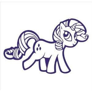 My Little Pony Rarity Variation4 - Die Cut Vinyl Sticker Decal