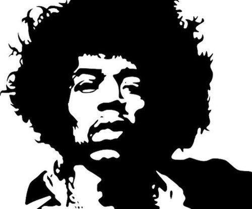 Jimi Hendrix - 23" Die Cut Vinyl Wall Decal Sticker