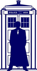 10th Dr Who Silhouette Tardis | Die Cut Vinyl Sticker Decal | Blasted Rat