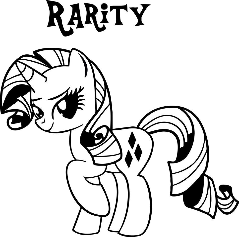 My Little Pony Rarity  - Die Cut Vinyl Sticker Decal