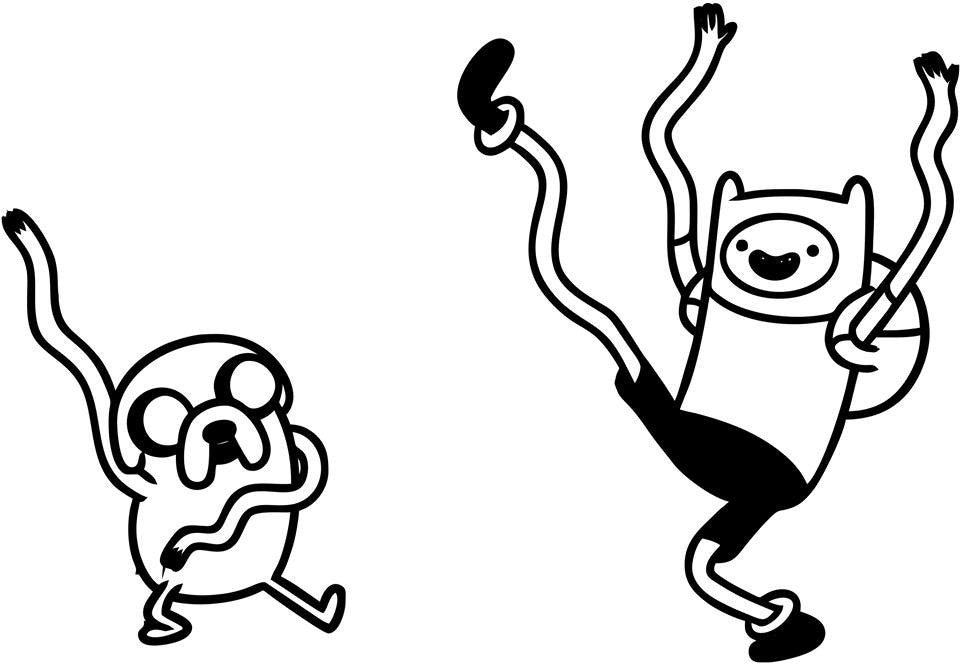 Adventure Time Finn & Jake | Die Cut Vinyl Sticker Decal | Blasted Rat