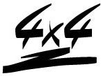 4x4 - Die Cut Vinyl Sticker Decal