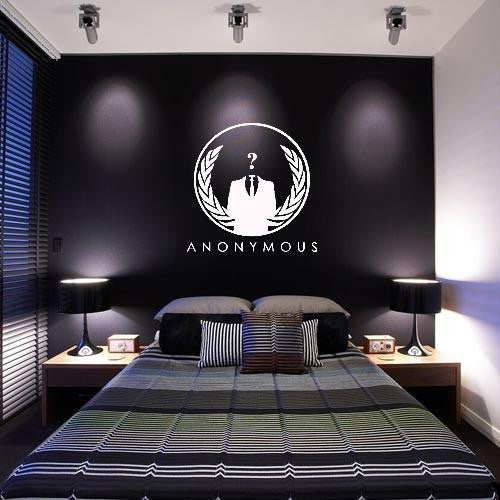 Anonymous Crest - 23" Die Cut Vinyl Wall Decal Sticker