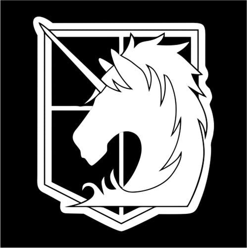 Military police unicorn, Attack on Titan - Die Cut Vinyl Sticker Decal