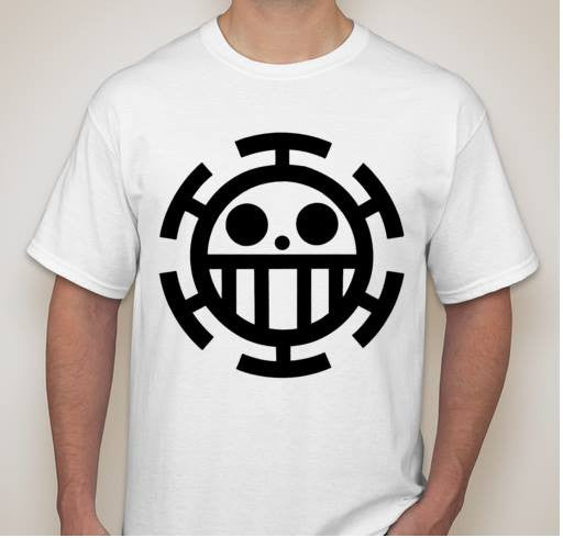 One Piece Anime Heart Jolly Roger Pirate Flag T-shirt | Blasted Rat