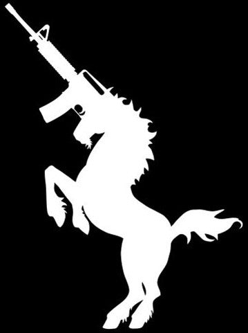 AK-47 unicorn - Die Cut Vinyl Sticker Decal