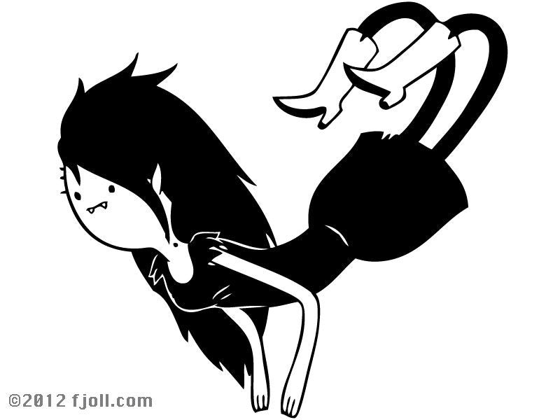 Marceline the vampire queen, Adventure Time  - Die Cut Vinyl Sticker Decal