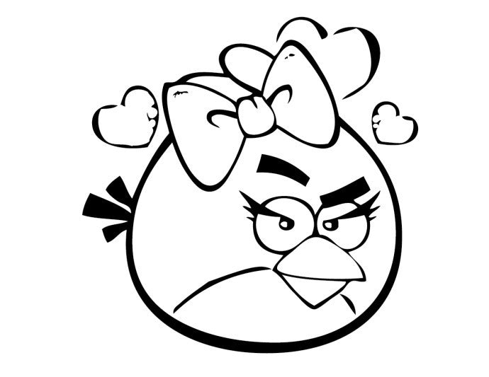Angry Birds Girl | Die Cut Vinyl Sticker Decal | Blasted Rat