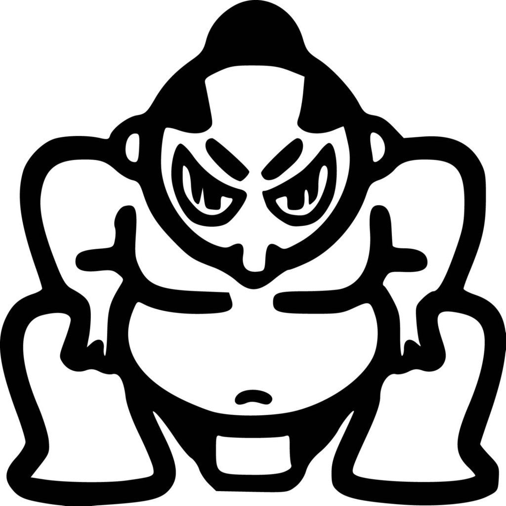 Angry Sumo JDM Racing | Die Cut Vinyl Sticker Decal | Blasted Rat