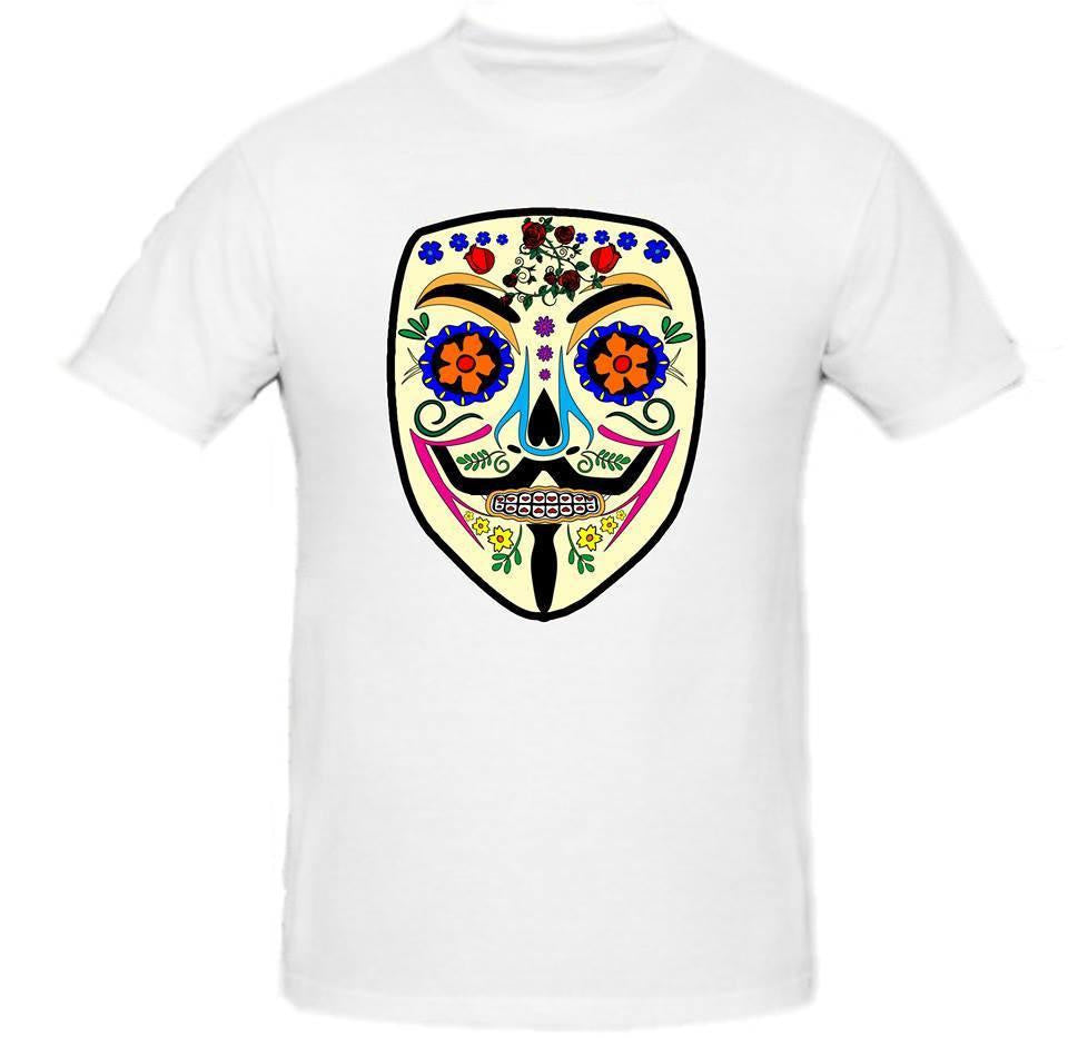 Day of the Dead Anonymous Yellow Mask T-shirt | Blasted Rat