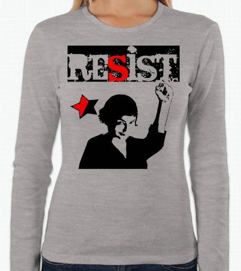Audrey Tautou Amelie Anarchist Resist Long Sleeve T-shirt | Blasted Rat