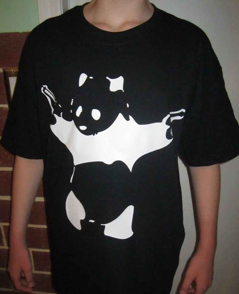 Banksy Street Art Shooting Panda T-shirt