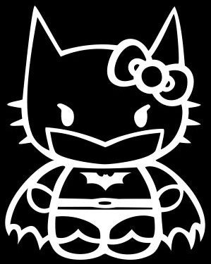 Batman Hello Kitty - Die Cut Vinyl Sticker Decal