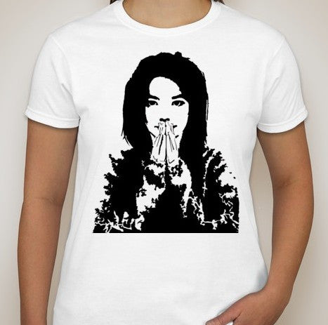 Björk stencil Art T-shirt | Blasted Rat