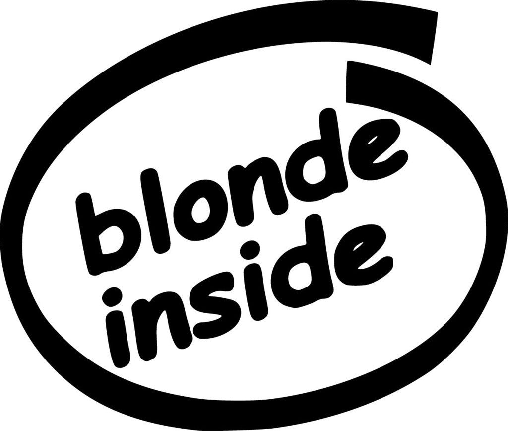 Blonde Inside JDM Racing | Die Cut Vinyl Sticker Decal | Blasted Rat