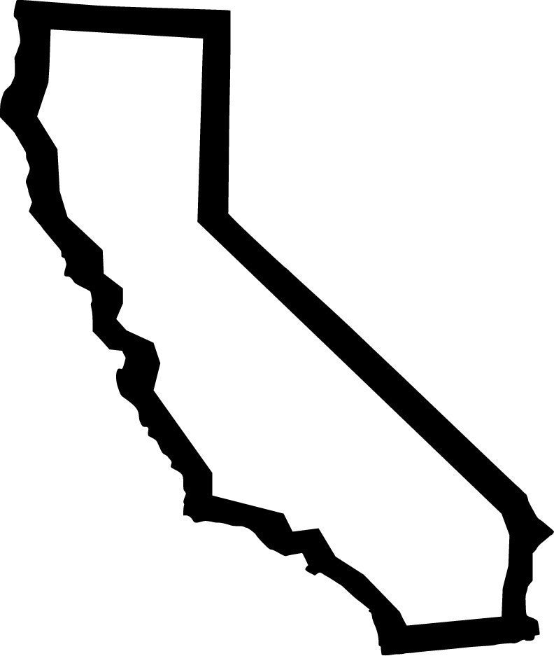 California State Outline JDM Racing | Die Cut Vinyl Sticker Decal | Blasted Rat
