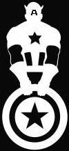 Captain America with shield - Die Cut Vinyl Sticker Decal