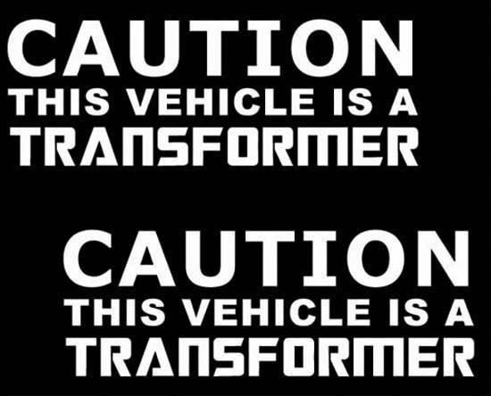 Caution This Vehicle Is A Transformer JDM Racing | Die Cut Vinyl Sticker Decal | Blasted Rat