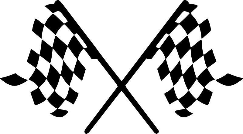 Checkered Flag JDM Racing | Die Cut Vinyl Sticker Decal | Blasted Rat