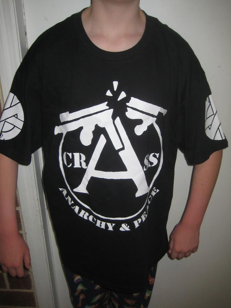 Crass Anarchy and Peace with Sleeve Logos T-shirt | Blasted Rat