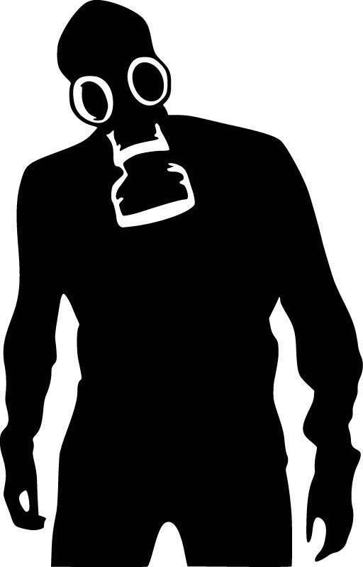 Gasmask Man JDM Racing | Die Cut Vinyl Sticker Decal | Blasted Rat