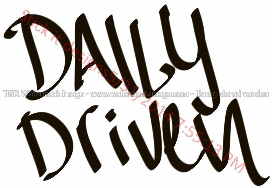 Daily Driven Hand Style Graffiti JDM Racing | Die Cut Vinyl Sticker Decal | Blasted Rat