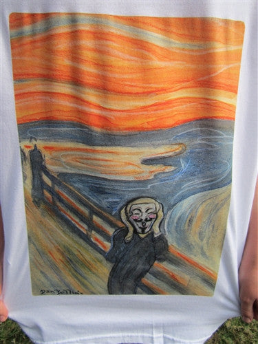Anonymous Scream T-shirt | Dan Bellini Occupy Art | Blasted Rat