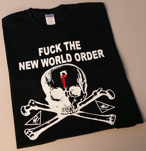 Fuck The New World Order Bleeding Skull T-shirt