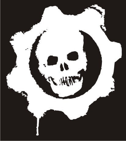 Gears of War Skull Logo | Die Cut Vinyl Sticker Decal | Blasted Rat