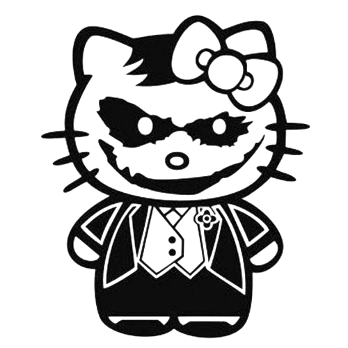 Hello Kitty Joker Die Cut Vinyl Sticker Decal