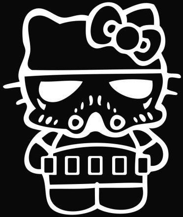 Hello Kitty Stormtrooper - Die Cut Vinyl Sticker Decal