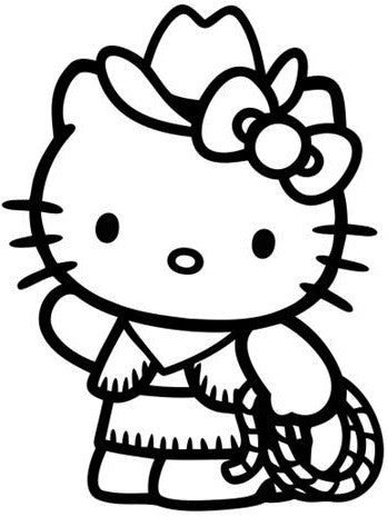 Hello Kitty Cowgirl - Die Cut Vinyl Sticker Decal