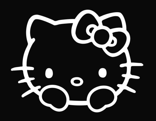 Hello Kitty Peeking Head - Die Cut Vinyl Sticker Decal